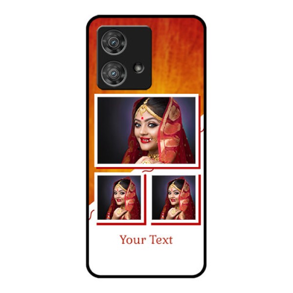 Motorola Edge 40 Neo Custom Glass Phone Case - Wedding Memories Design