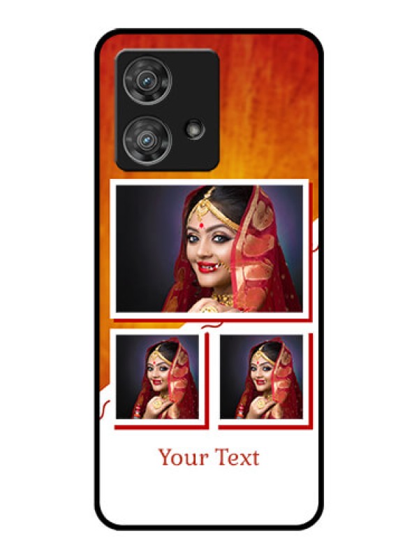 Custom Motorola Edge 40 Neo Custom Glass Phone Case - Wedding Memories Design