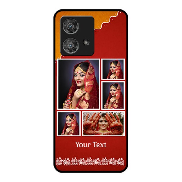 Motorola Edge 40 Neo Custom Glass Phone Case - Wedding Pic Upload Design