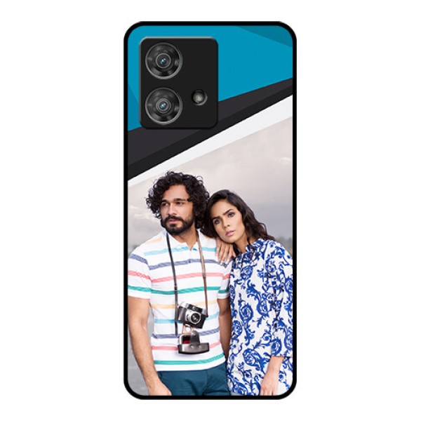 Motorola Edge 40 Neo Custom Glass Phone Case - Simple Pattern Photo Upload Design