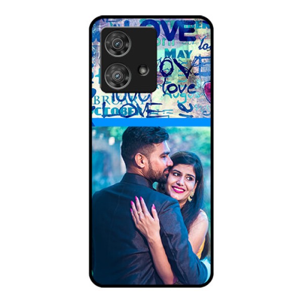 Motorola Edge 40 Neo Custom Glass Phone Case - Colorful Love Design