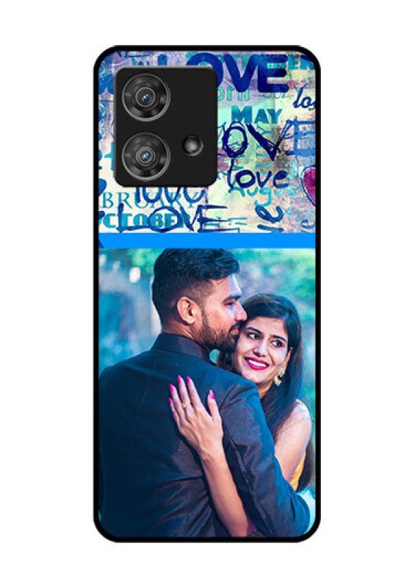 Motorola Edge 40 Neo Custom Glass Phone Case - Colorful Love Design