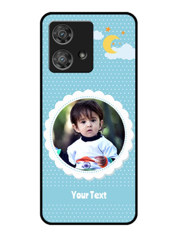 Custom Motorola Edge 40 Neo Custom Glass Phone Case - Violet Pattern Design