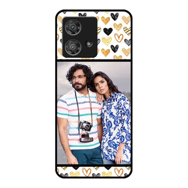 Motorola Edge 40 Neo Custom Glass Phone Case - Love Symbol Design