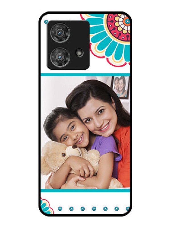 Custom Motorola Edge 40 Neo Custom Glass Phone Case - Flower Design