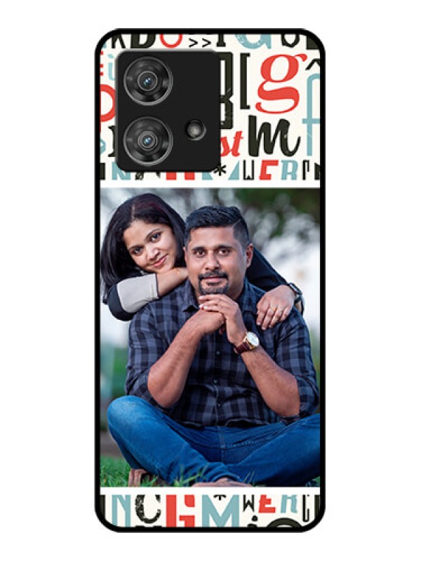 Custom Motorola Edge 40 Neo Custom Glass Phone Case - Alphabet Design