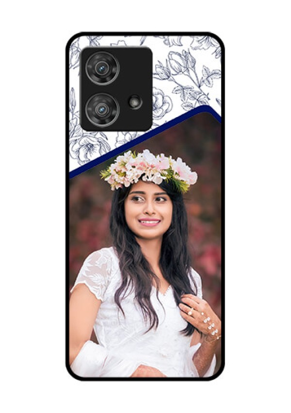 Motorola Edge 40 Neo Custom Glass Phone Case - Classy Floral Design