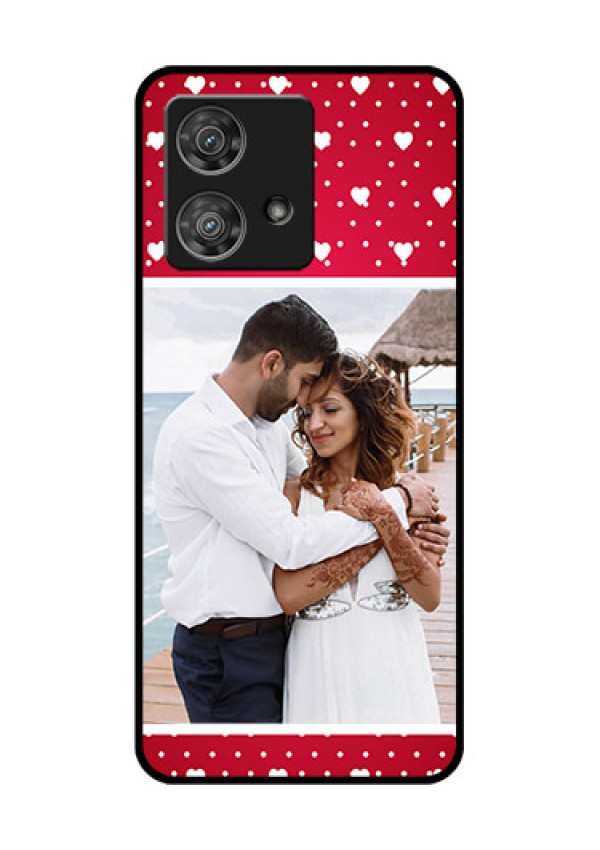 Motorola Edge 40 Neo Custom Glass Phone Case - Hearts Mobile Case Design