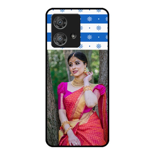 Motorola Edge 40 Neo Custom Glass Phone Case - Snow Pattern Design