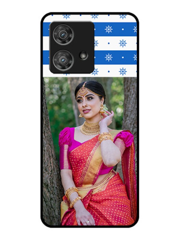 Custom Motorola Edge 40 Neo Custom Glass Phone Case - Snow Pattern Design