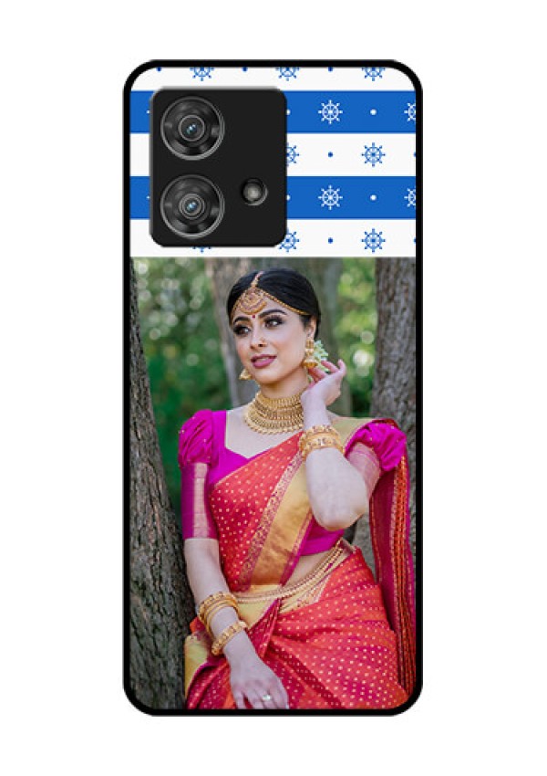 Motorola Edge 40 Neo Custom Glass Phone Case - Snow Pattern Design