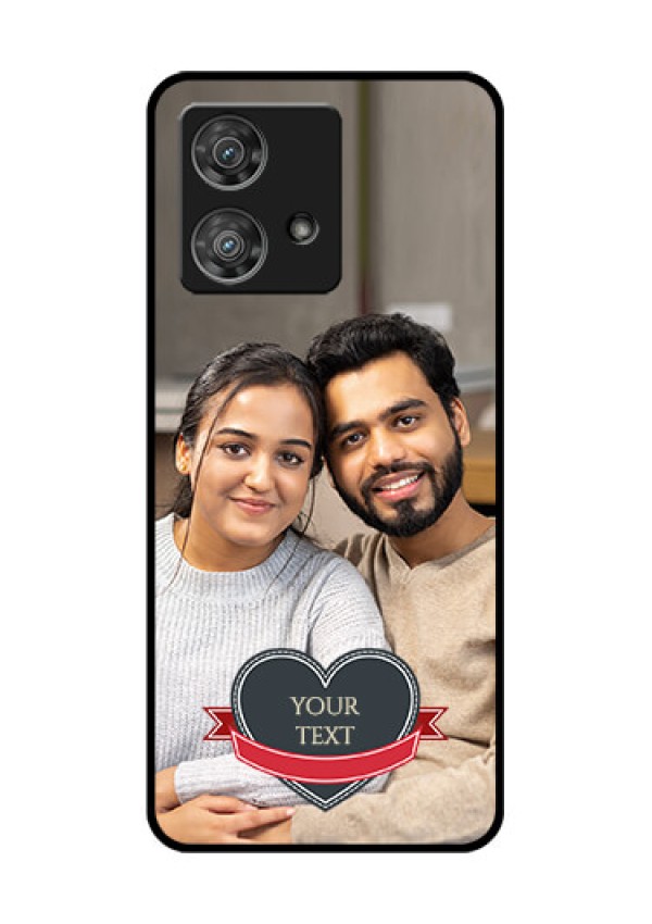 Motorola Edge 40 Neo Custom Glass Phone Case - Just Married Couple Design