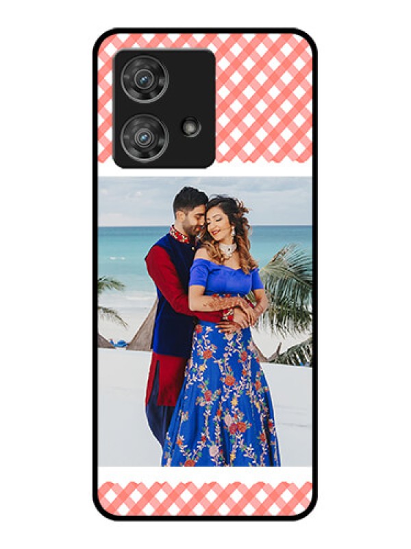 Custom Motorola Edge 40 Neo Custom Glass Phone Case - Pink Pattern Design