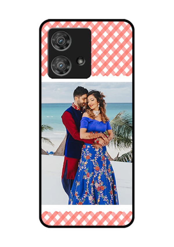 Motorola Edge 40 Neo Custom Glass Phone Case - Pink Pattern Design