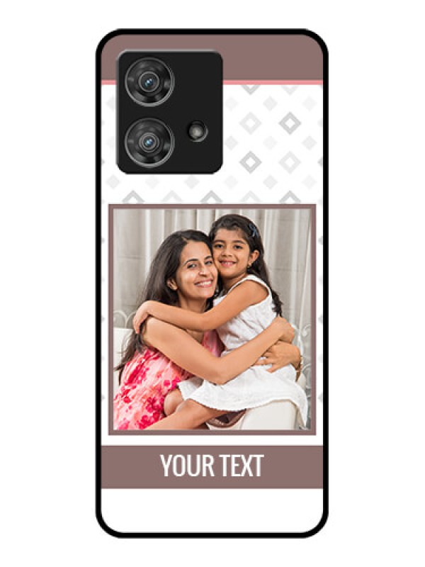 Custom Motorola Edge 40 Neo Custom Glass Phone Case - Simple Diamond Design