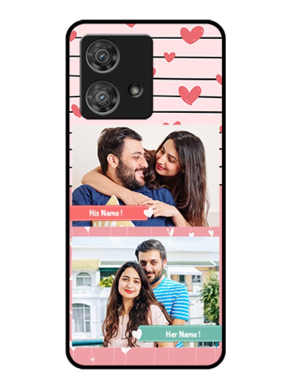Custom Motorola Edge 40 Neo Custom Glass Phone Case - Photo With Heart Design
