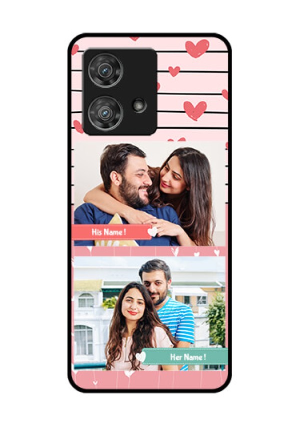 Motorola Edge 40 Neo Custom Glass Phone Case - Photo With Heart Design