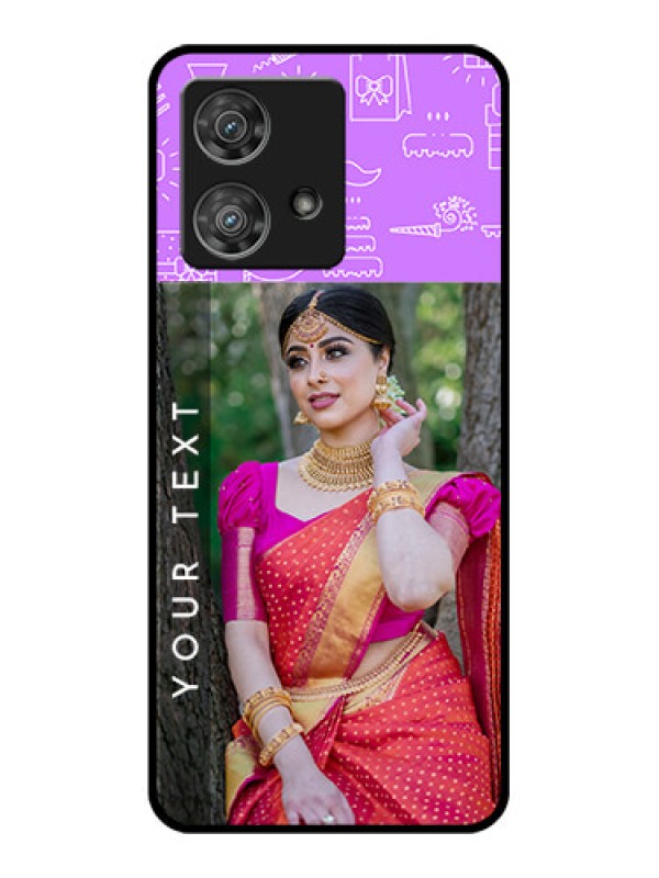 Custom Motorola Edge 40 Neo Custom Glass Phone Case - Birthday Icons Design