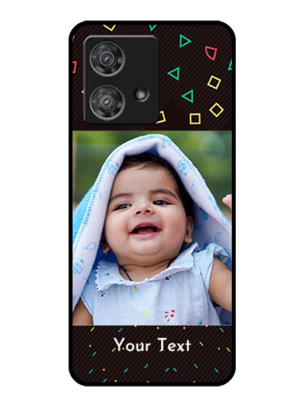 Custom Motorola Edge 40 Neo Custom Glass Phone Case - With Confetti Birthday Design