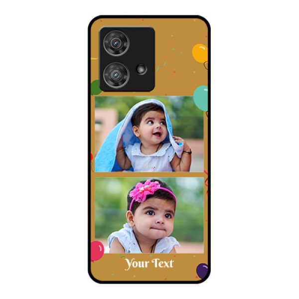 Motorola Edge 40 Neo Custom Glass Phone Case - Image Holder With Birthday Celebrations Design Motorola Edge 40 Neo Custom Glass Phone Case - Image Holder With Birthday Celebrations Design