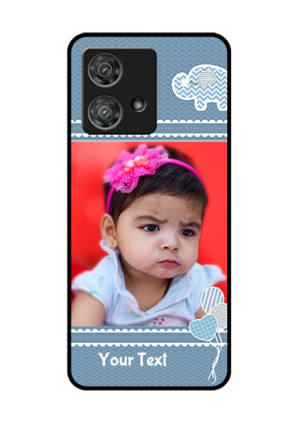 Motorola Edge 40 Neo Custom Glass Phone Case - With Kids Pattern Design