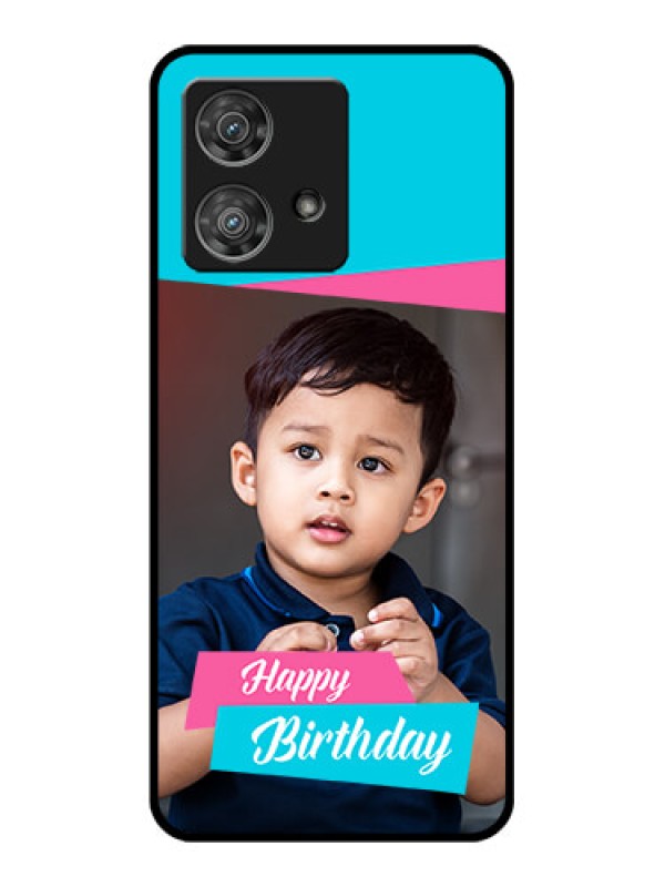 Custom Motorola Edge 40 Neo Custom Glass Phone Case - Image Holder With 2 Color Design