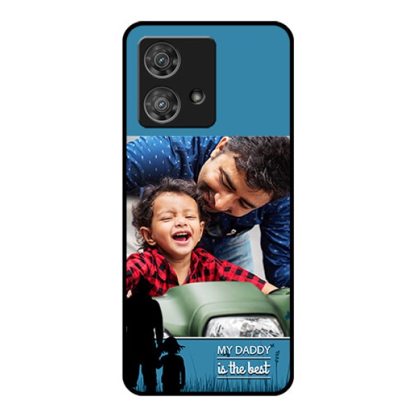 Motorola Edge 40 Neo Custom Glass Phone Case - Best Dad Design