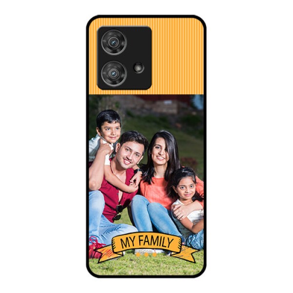 Motorola Edge 40 Neo Custom Glass Phone Case - My Family Design