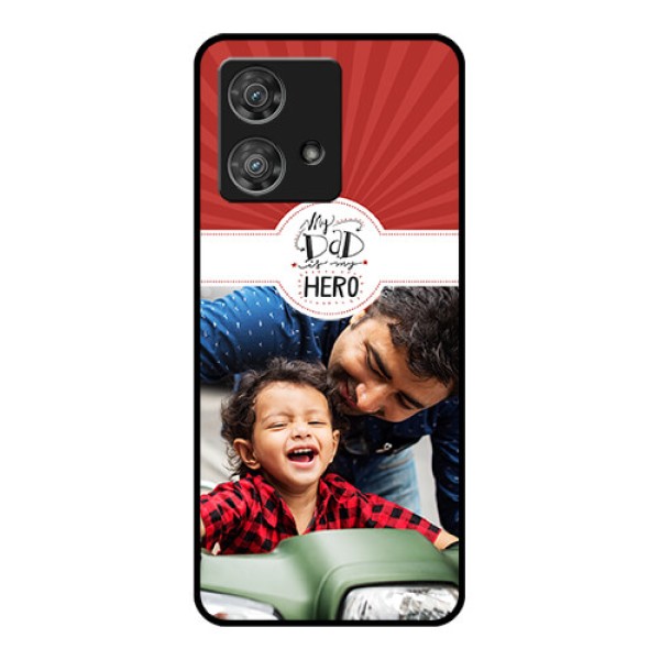 Motorola Edge 40 Neo Custom Glass Phone Case - My Dad Hero Design