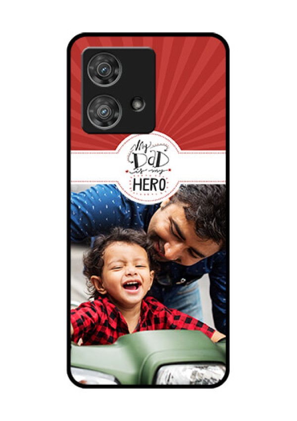 Motorola Edge 40 Neo Custom Glass Phone Case - My Dad Hero Design