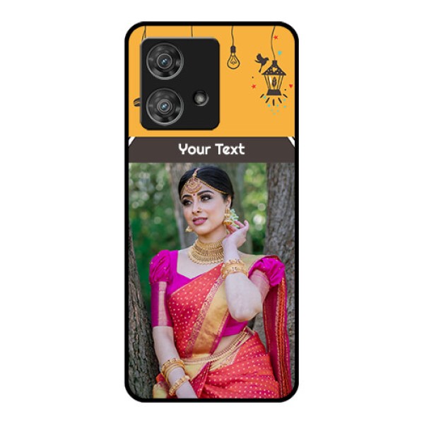 Motorola Edge 40 Neo Custom Glass Phone Case - With Family Picture And Icons Motorola Edge 40 Neo Custom Glass Phone Case - With Family Picture And Icons