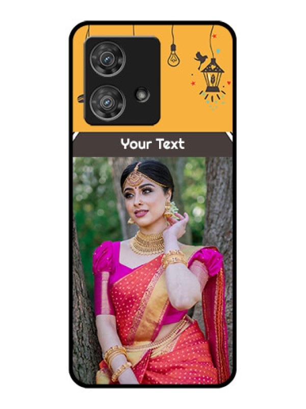 Custom Motorola Edge 40 Neo Custom Glass Phone Case - With Family Picture And Icons