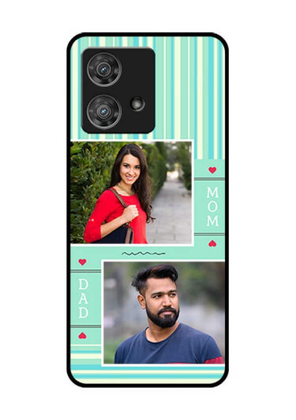 Motorola Edge 40 Neo Custom Glass Phone Case - Mom & Dad Pic Design