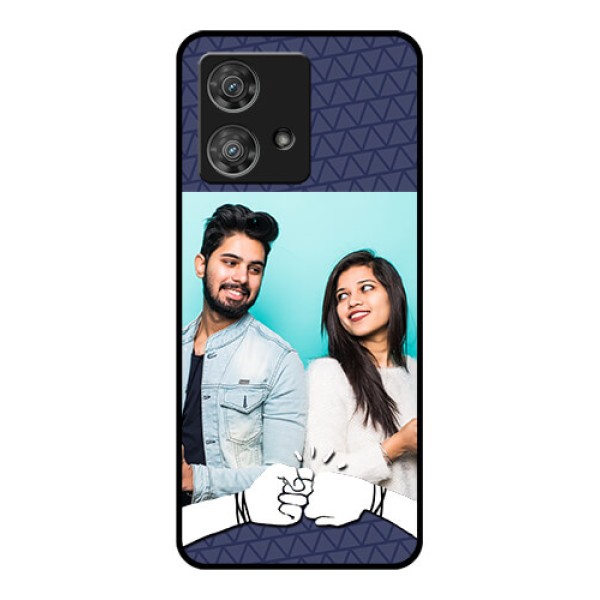 Motorola Edge 40 Neo Custom Glass Phone Case - With Best Friends Design Motorola Edge 40 Neo Custom Glass Phone Case - With Best Friends Design