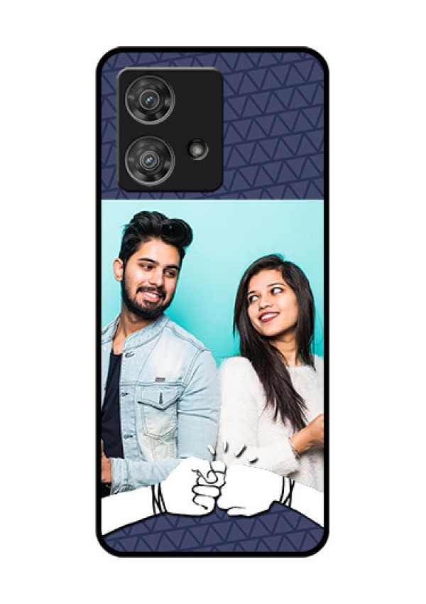 Motorola Edge 40 Neo Custom Glass Phone Case - With Best Friends Design