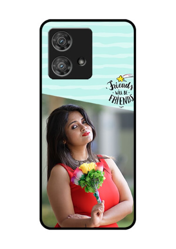 Motorola Edge 40 Neo Custom Glass Phone Case - Friends Picture Icon Design