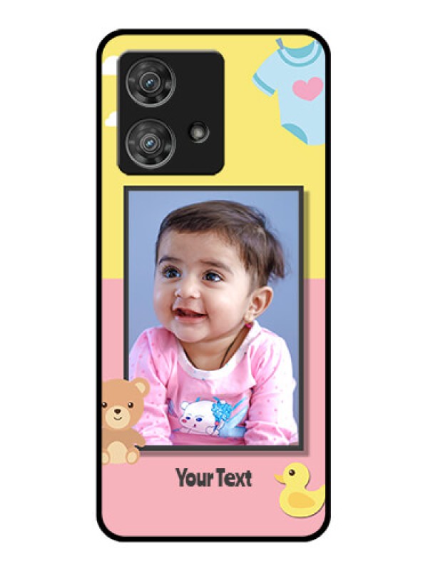 Custom Motorola Edge 40 Neo Custom Glass Phone Case - Kids 2 Color Design