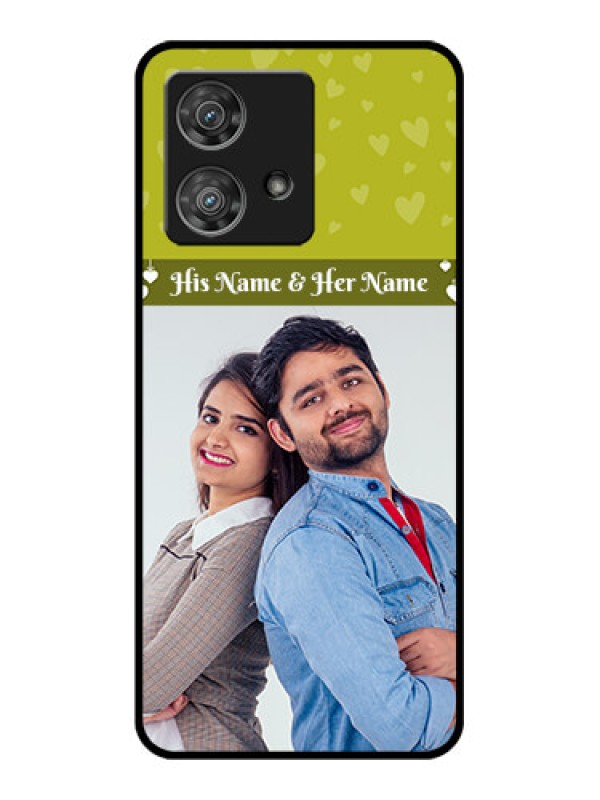 Custom Motorola Edge 40 Neo Custom Glass Phone Case - You & Me Heart Design