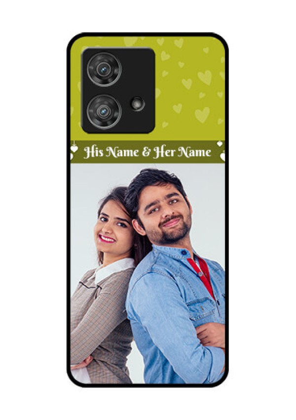 Motorola Edge 40 Neo Custom Glass Phone Case - You & Me Heart Design