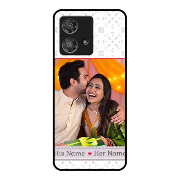 Motorola Edge 40 Neo Custom Glass Phone Case - With Photo And Ethnic Design