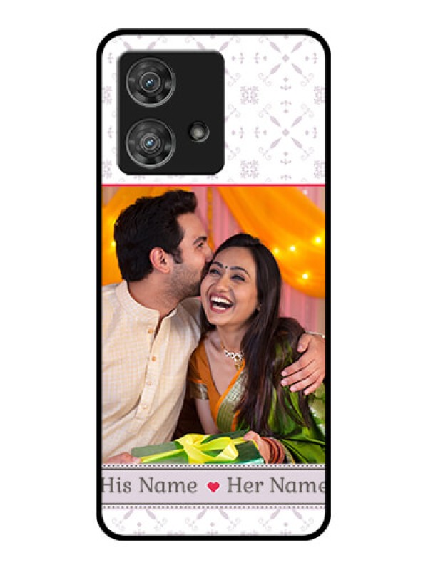 Custom Motorola Edge 40 Neo Custom Glass Phone Case - With Photo And Ethnic Design