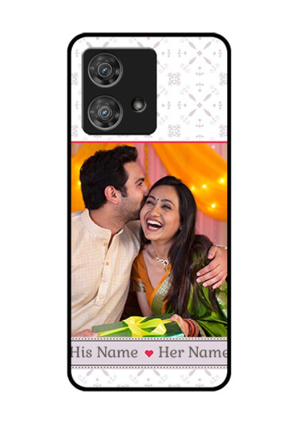 Motorola Edge 40 Neo Custom Glass Phone Case - With Photo And Ethnic Design