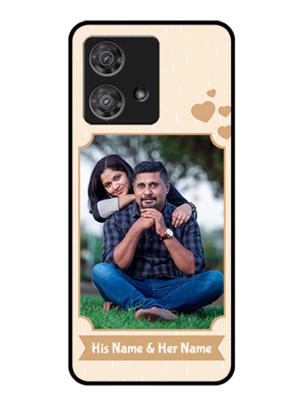 Custom Motorola Edge 40 Neo Custom Glass Phone Case - With Confetti Love Design