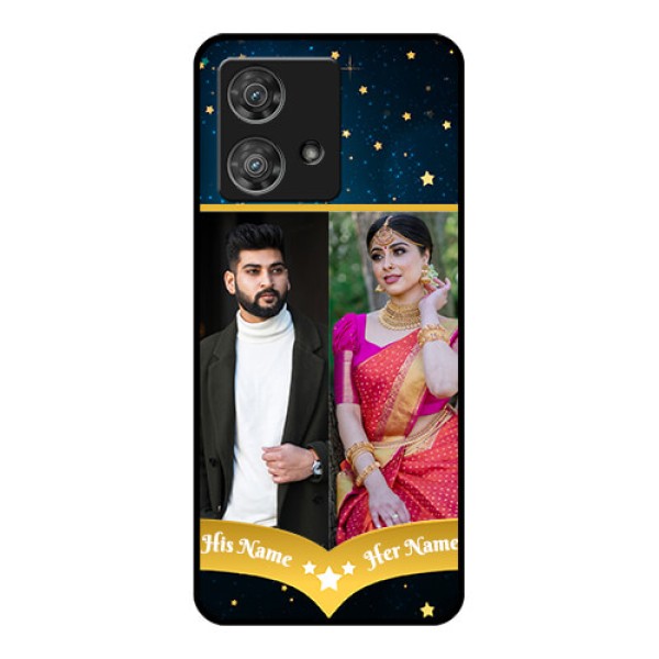 Motorola Edge 40 Neo Custom Glass Phone Case - Galaxy Stars Backdrop Design Motorola Edge 40 Neo Custom Glass Phone Case - Galaxy Stars Backdrop Design