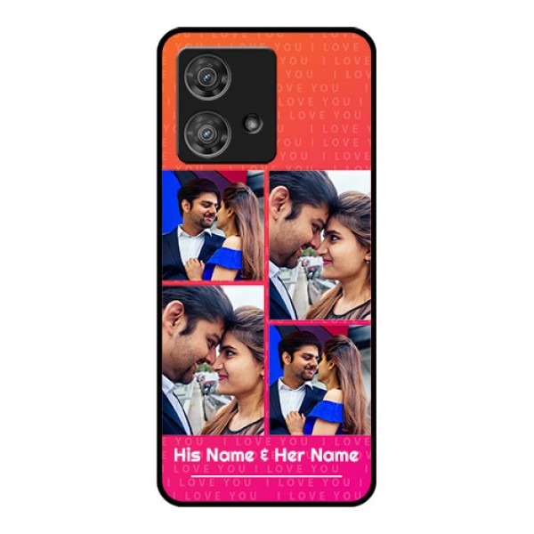 Motorola Edge 40 Neo Custom Glass Phone Case - I Love You Pink Design Motorola Edge 40 Neo Custom Glass Phone Case - I Love You Pink Design