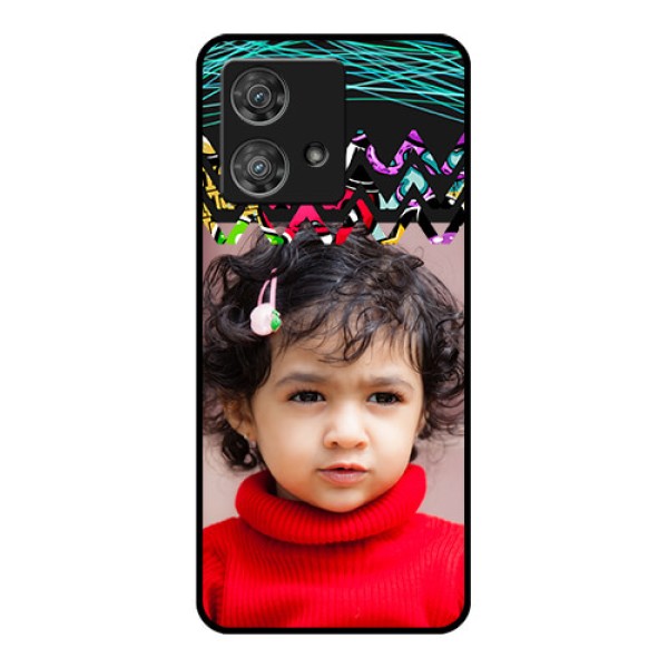 Motorola Edge 40 Neo Custom Glass Phone Case - Neon Abstract Design
