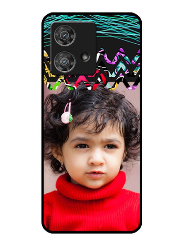 Custom Motorola Edge 40 Neo Custom Glass Phone Case - Neon Abstract Design