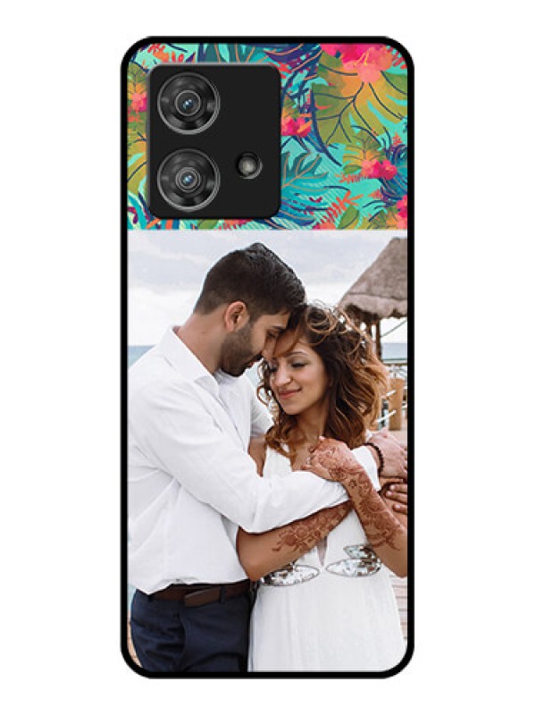 Custom Motorola Edge 40 Neo Custom Glass Phone Case - Watercolor Floral Design