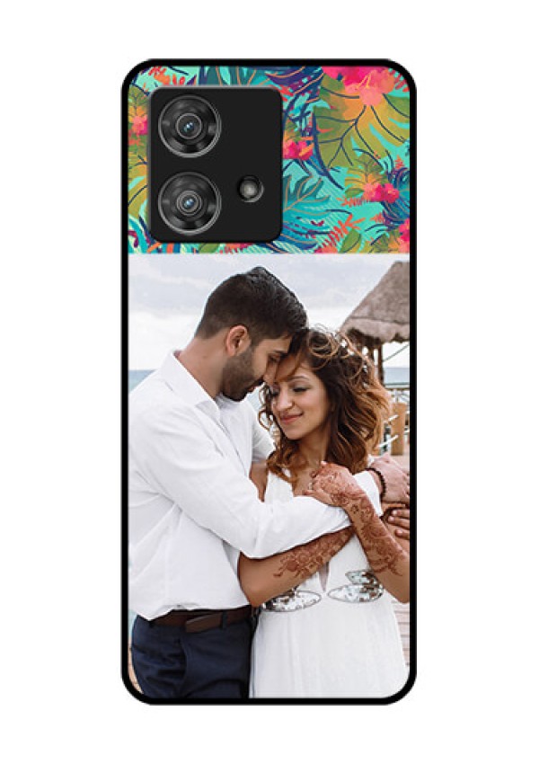 Motorola Edge 40 Neo Custom Glass Phone Case - Watercolor Floral Design