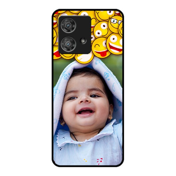 Motorola Edge 40 Neo Custom Glass Phone Case - With Smiley Emoji Design Motorola Edge 40 Neo Custom Glass Phone Case - With Smiley Emoji Design